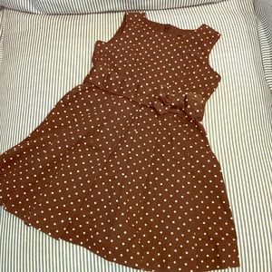 18-24m Girls Mini Boden dress brown polka dot
